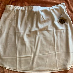 Forever 21 cream silk skirt